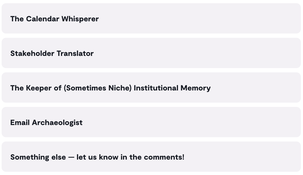Poll:&nbsp;What's your unofficial job title?